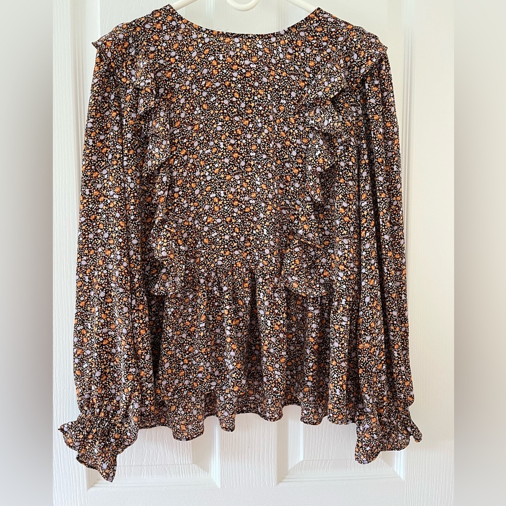 Ann Taylor Floral Pattern Top in XL